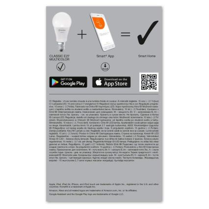 Dimbar RGBW LED-lampa SMART+ E27/9W/230V 2700K-6500K - Ledvance
