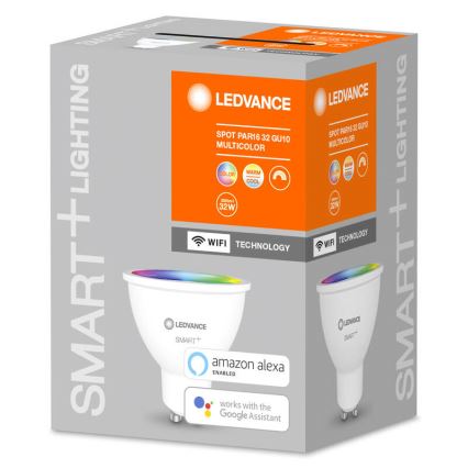 Dimbar RGBW LED-lampa SMART+ GU10/5W/230V 2700K-6500K - Ledvance
