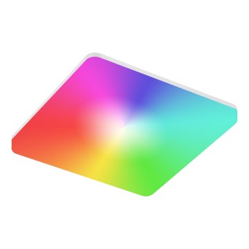Dimbar RGBW LED-takarmatur för badrum LED/15W/230V 3000-6500K 22x22 cm IP54 vit Wi-Fi