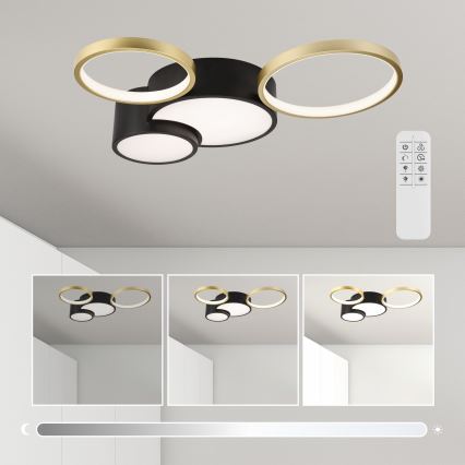 Dimbart takarmatur ALIZEE LED/30W/230V 3000-6500K svart/guld