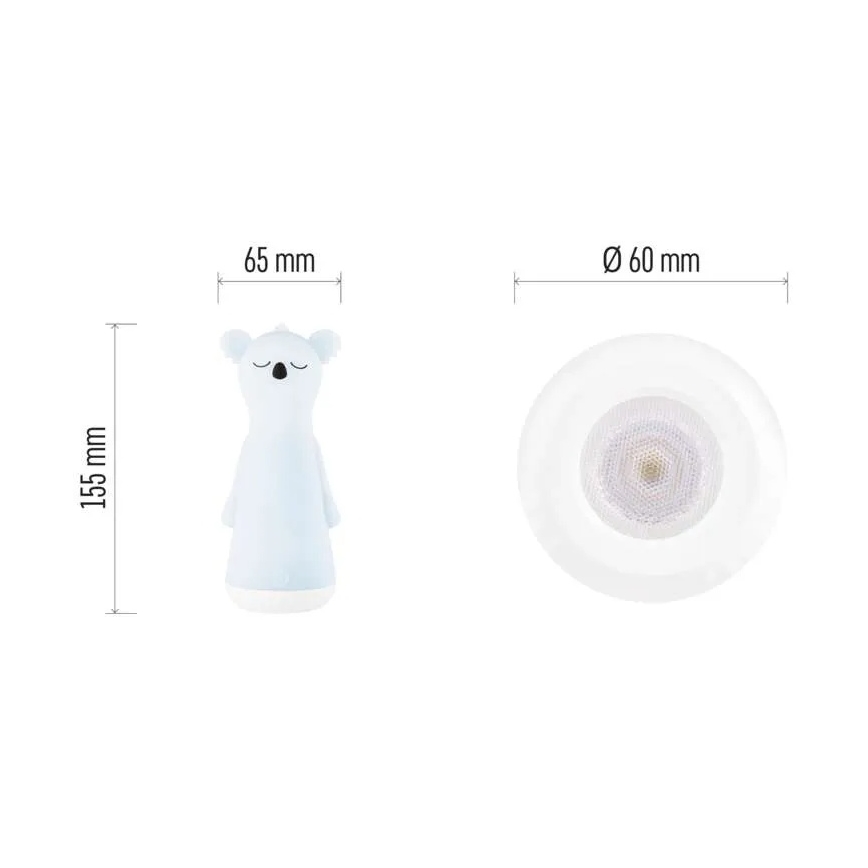 Dimbar uppladdningsbar LED-ficklampa för barn, 3,7 V, 1200 mAh