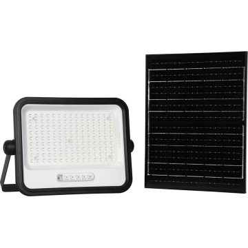 Dimbart solcellsspotlight LED/300W/3,2V 2000-8000K IP65 15000 mAh svart + fjärrkontroll