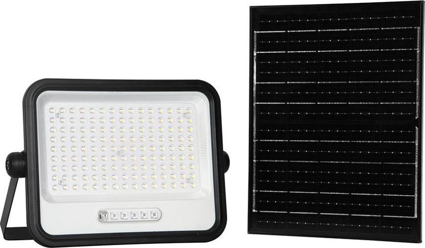 Dimbart solcellsspotlight LED/300W/3,2V 2000-8000K IP65 15000 mAh svart + fjärrkontroll