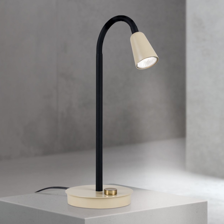 Dimmbar flexibel bordslampa DOTTY 1xGU10/10W/230V beige/svart