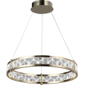 Dimmbar LED-kristallkrona på vajer ENRIQUE LED/55W//230V 3000-6000K pr. 80 cm + fjärrkontroll