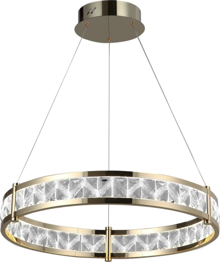 Dimmbar LED-kristallkrona på vajer ENRIQUE LED/55W//230V 3000-6000K pr. 80 cm + fjärrkontroll