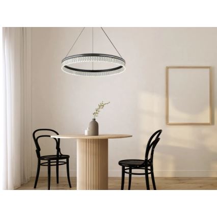 LED-dimbar kristallkrona på vajer THALIA LED/55W/230V 3000-6000K diam. 80 cm + fjärrkontroll