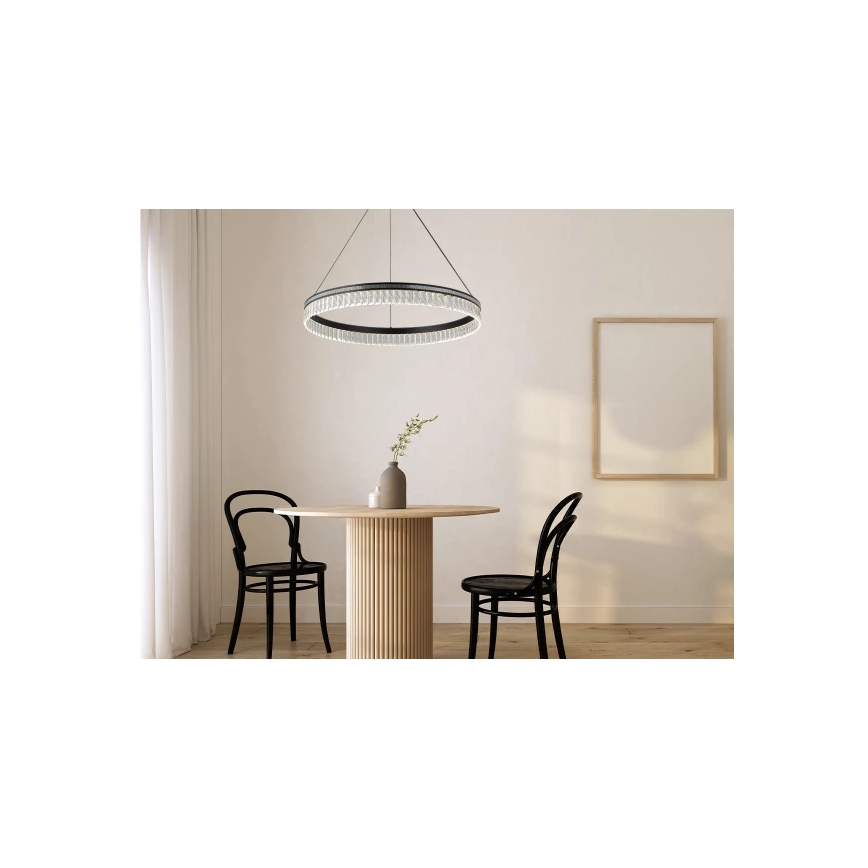 LED-dimbar kristallkrona på vajer THALIA LED/55W/230V 3000-6000K diam. 80 cm + fjärrkontroll