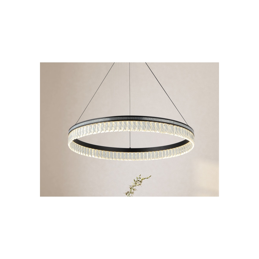 LED-dimbar kristallkrona på vajer THALIA LED/55W/230V 3000-6000K diam. 80 cm + fjärrkontroll
