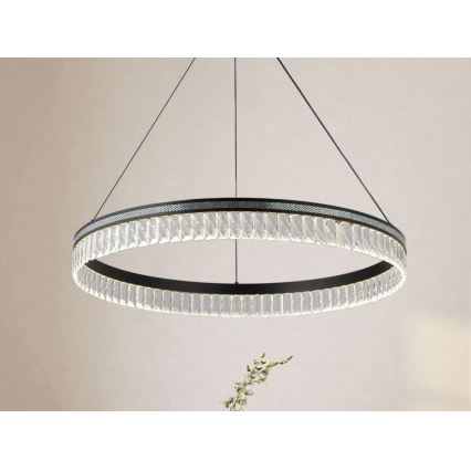 LED-dimbar kristallkrona på vajer THALIA LED/55W/230V 3000-6000K diam. 80 cm + fjärrkontroll
