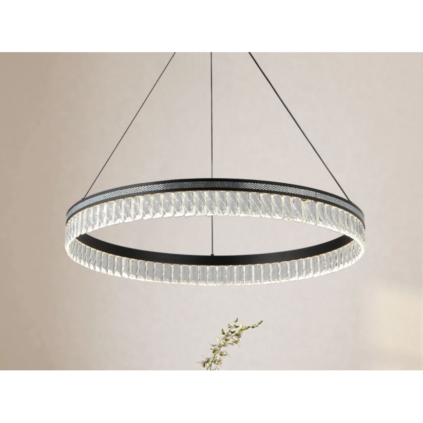 LED-dimbar kristallkrona på vajer THALIA LED/55W/230V 3000-6000K diam. 80 cm + fjärrkontroll