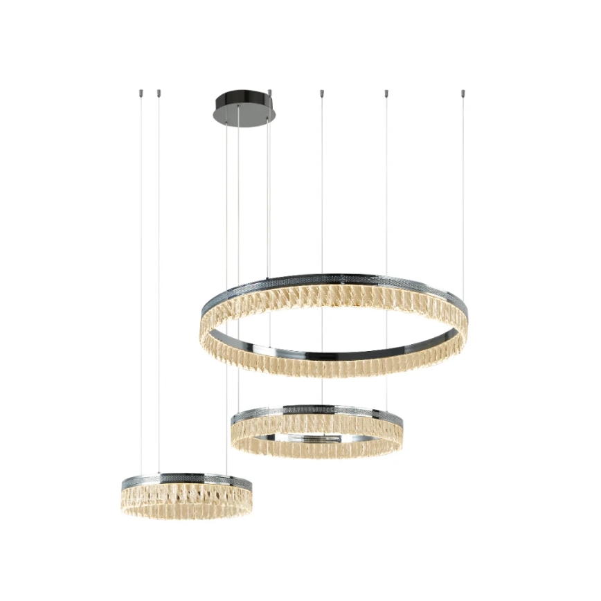 LED Dimmbar kristallkrona på vajer THALIA LED/120W/230V 3000-6000K + fjärrkontroll