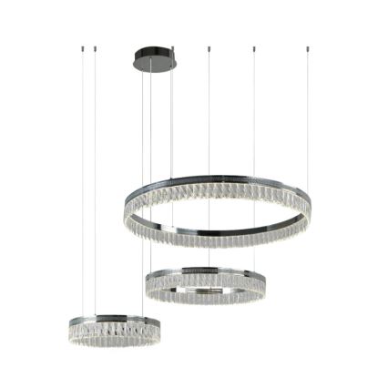 LED Dimmbar kristallkrona på vajer THALIA LED/120W/230V 3000-6000K + fjärrkontroll
