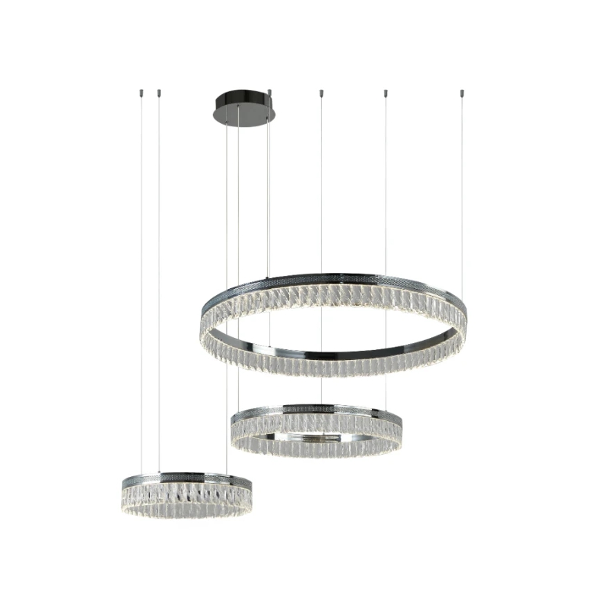 LED Dimmbar kristallkrona på vajer THALIA LED/120W/230V 3000-6000K + fjärrkontroll