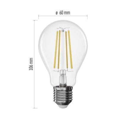 Dimmbar LED-lampa FILAMENT A60 E27/7,5W/230V 2700K