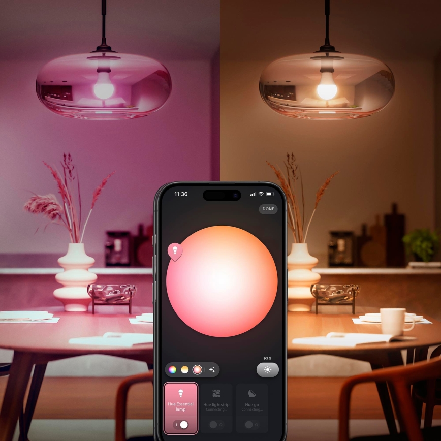 Dimbar LED-lampa Philips Hue White And Color Ambiance Essential E27/8W/230V 2200-6500K