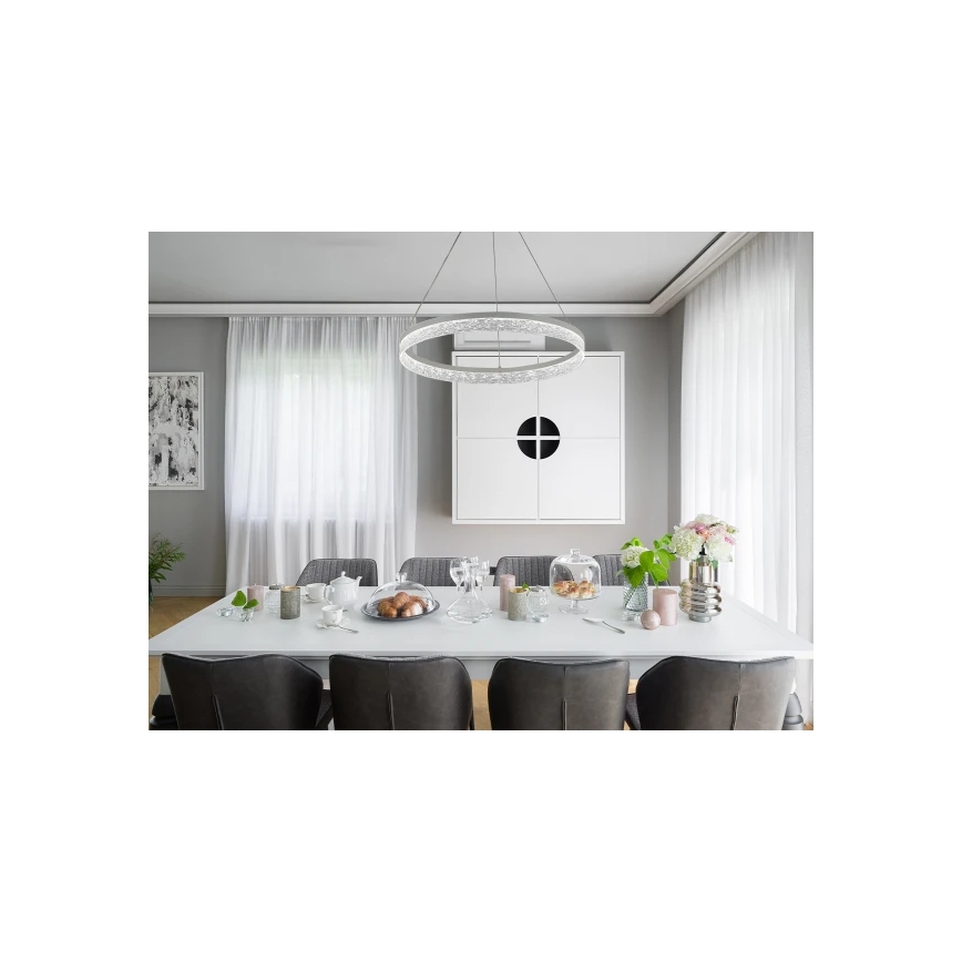 Dimbart LED-pendellampa ALIANZ LED/60W/230V 3000-6000K Ø 80 cm + fjärrkontroll