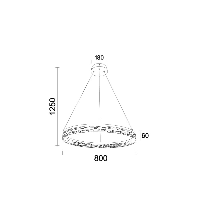 Dimbart LED-pendellampa ALIANZ LED/60W/230V 3000-6000K Ø 80 cm + fjärrkontroll