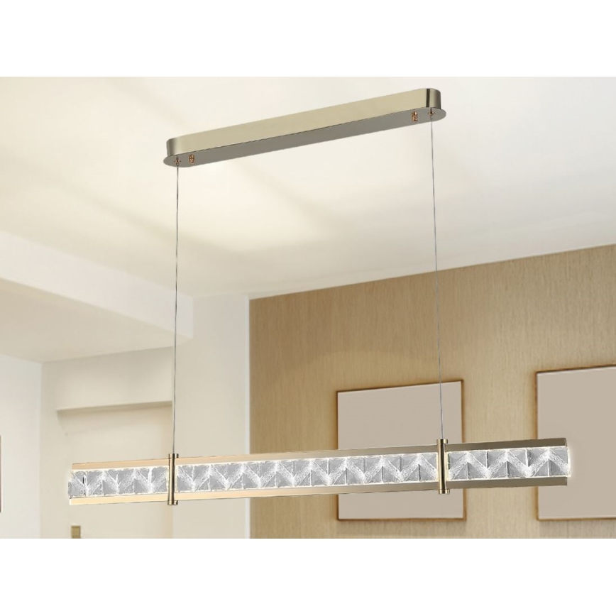 Dimbar LED-kristallkrona på vajer ENRIQUE LED/20W//230V 3000-6000K + fjärrkontroll