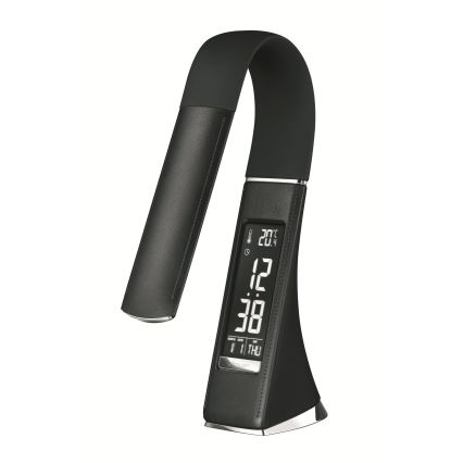 LED-dimbar beröringsstyrd skrivbordslampa med display LED/10W/5V svart