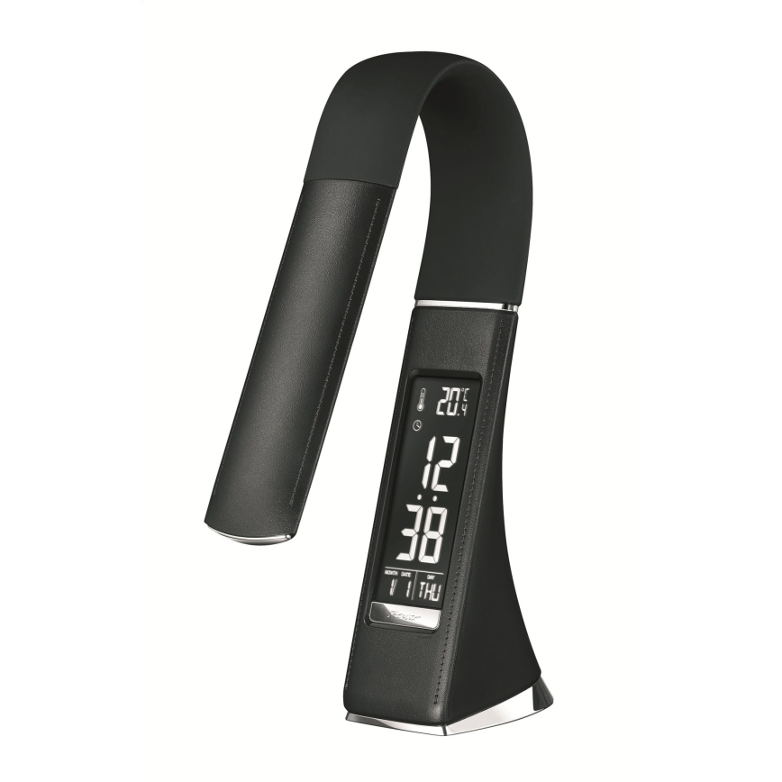 LED-dimbar beröringsstyrd skrivbordslampa med display LED/10W/5V svart