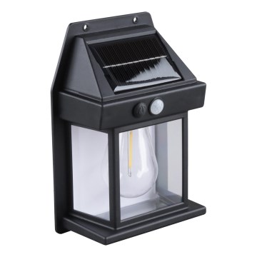 Dimmbar LED-solcellslykta med sensor LED/3,7V IP44 1200 mAh