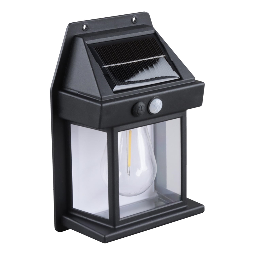 Dimmbar LED-solcellslykta med sensor LED/3,7V IP44 1200 mAh