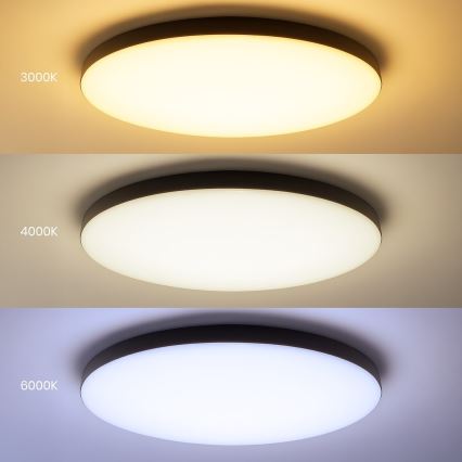 Dimbbar LED-taklampa SIENA LED/80W/230V 3000-6000K Ø 75 cm svart + fjärrkontroll