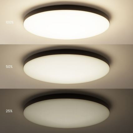 Dimbbar LED-taklampa SIENA LED/80W/230V 3000-6000K Ø 75 cm svart + fjärrkontroll