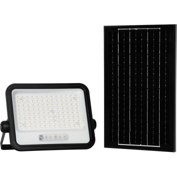 Dimmbar solcells-LED-strålkastare LED/200W/3,2V 2000-8000K IP65 10000 mAh svart + fjärrkontroll