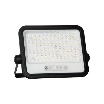 Dimmbar solcells-LED-strålkastare LED/200W/3,2V 2000-8000K IP65 10000 mAh svart + fjärrkontroll
