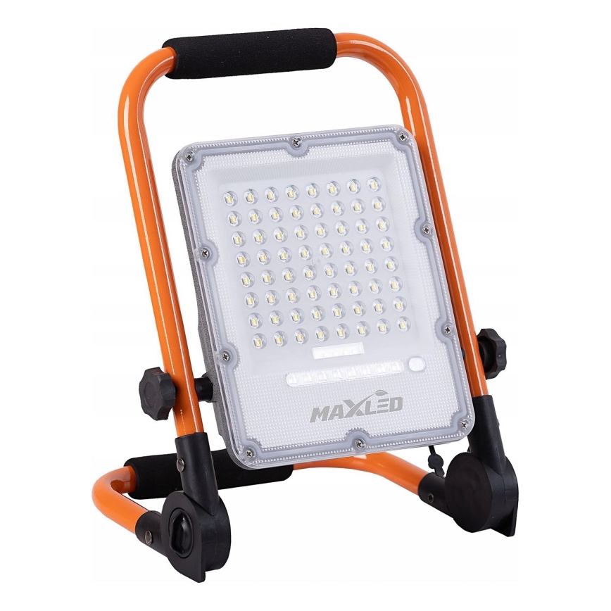 Dimmbar uppladdningsbar LED-reflektor med stativ LED/100W/3,2V 4500K 10000 mAh IP65 orange