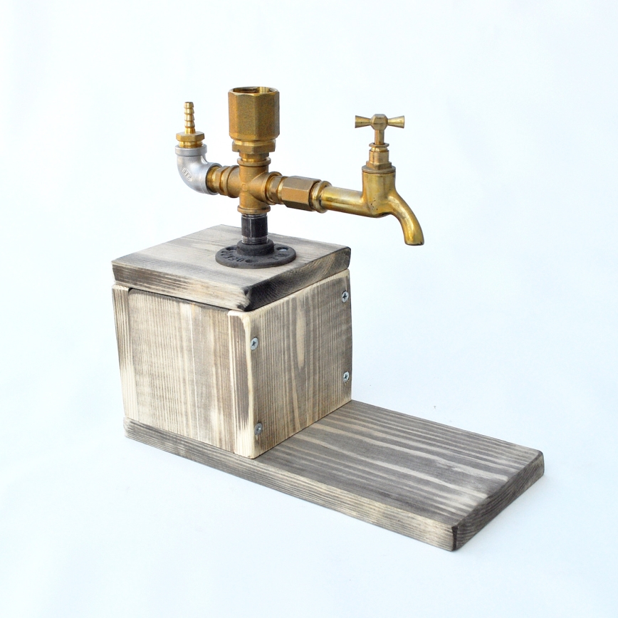 Dryckdispenser 30x32 cm guld/gran
