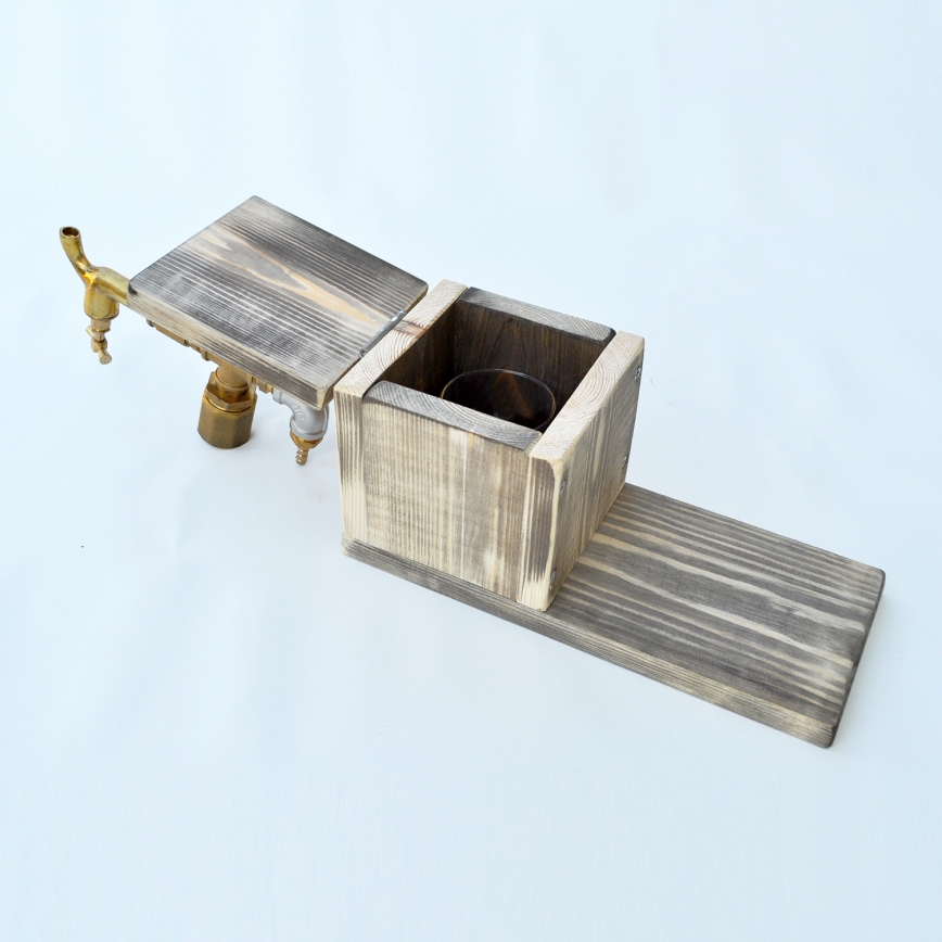 Dryckdispenser 30x32 cm guld/gran