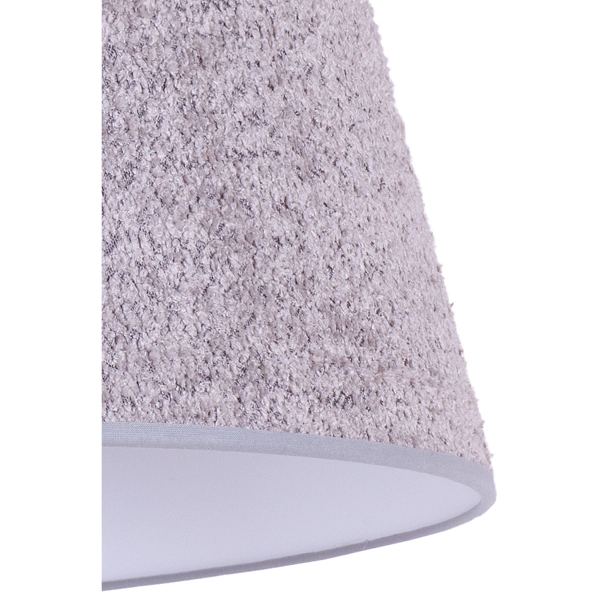 Duolla - Bordslampa BOUCLE 1xE27/15W/230V diameter 28 cm grå/trä