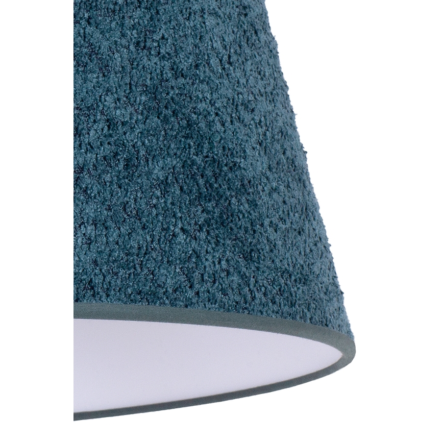 Duolla - Bordslampa BOUCLE 1xE27/15W/230V diameter 28 cm turkos/trä