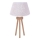 Duolla - Bordslampa BOUCLE 1xE27/15W/230V diameter 28 cm vit/trä