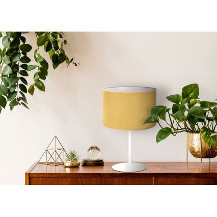 Duolla - Bordslampa BRISTOL 1xE14/15W/230V diameter 17,5 cm gul/vit