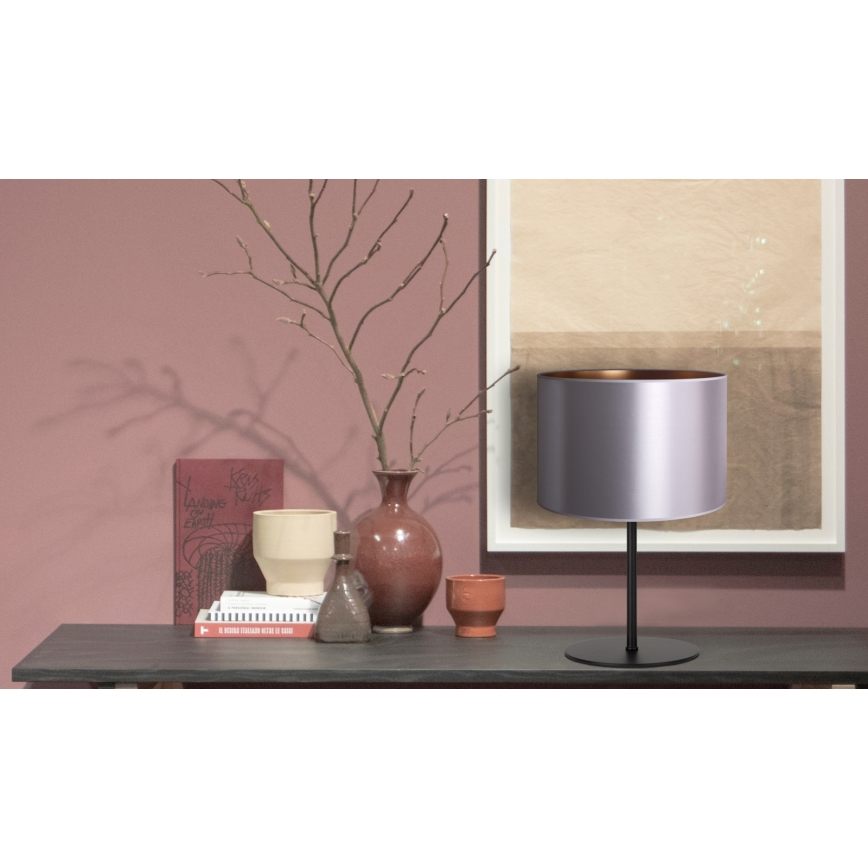 Duolla - Bordslampa CANNES 1xE14/15W/230V diameter 20 cm silver/koppar/svart