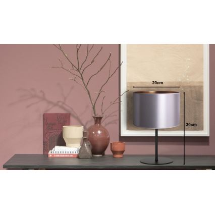 Duolla - Bordslampa CANNES 1xE14/15W/230V diameter 20 cm silver/koppar/svart