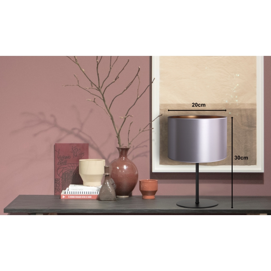 Duolla - Bordslampa CANNES 1xE14/15W/230V diameter 20 cm silver/koppar/svart
