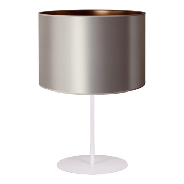 Duolla - Bordslampa CANNES 1xE14/15W/230V diameter 20 cm silver/koppar/vit