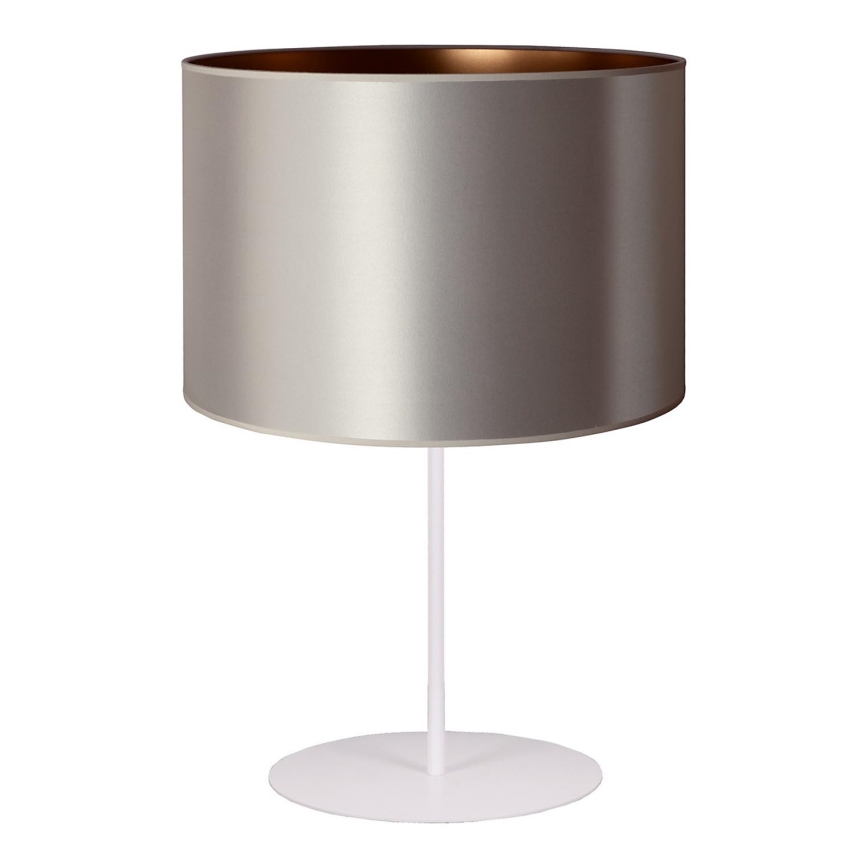 Duolla - Bordslampa CANNES 1xE14/15W/230V diameter 20 cm silver/koppar/vit