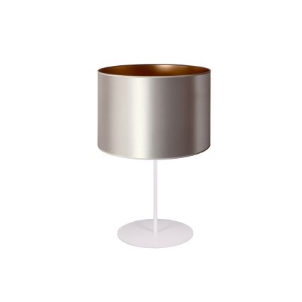 Duolla - Bordslampa CANNES 1xE14/15W/230V diameter 20 cm silver/koppar/vit