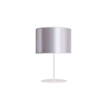 Duolla - Bordslampa CANNES 1xE14/15W/230V diameter 20 cm silver/vit