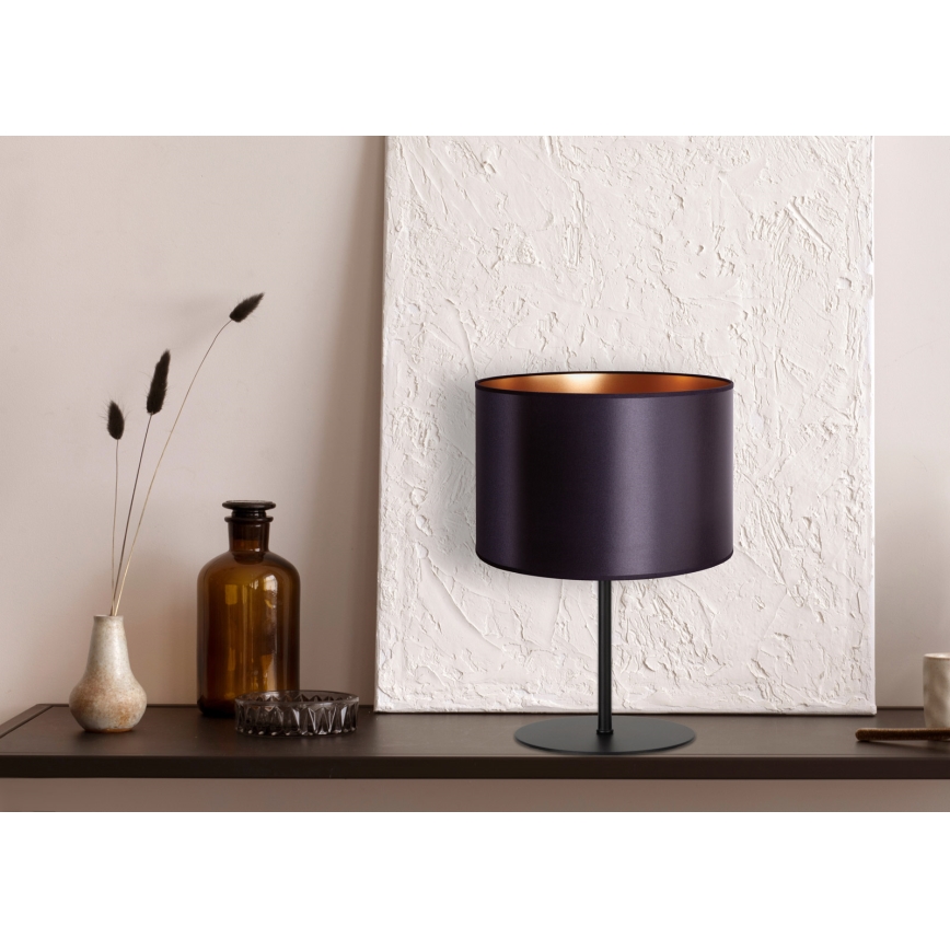 Duolla - Bordslampa CANNES 1xE14/15W/230V diameter 20 cm svart/koppar