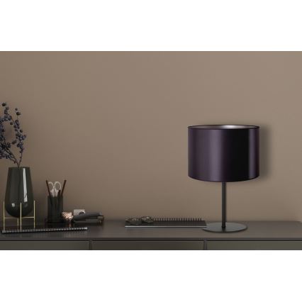 Duolla - Bordslampa CANNES 1xE14/15W/230V diameter 20 cm svart/silver