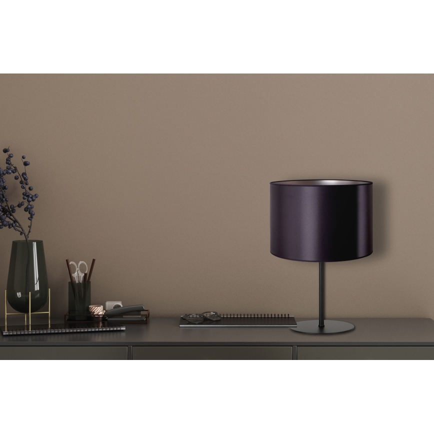 Duolla - Bordslampa CANNES 1xE14/15W/230V diameter 20 cm svart/silver
