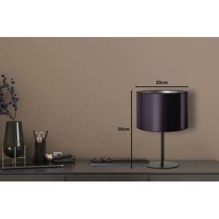 Duolla - Bordslampa CANNES 1xE14/15W/230V diameter 20 cm svart/silver