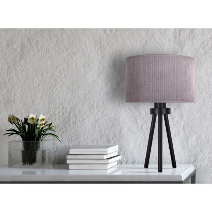 Duolla - Bordslampa LYON 1xE27/15W/230V diameter 30 cm grå